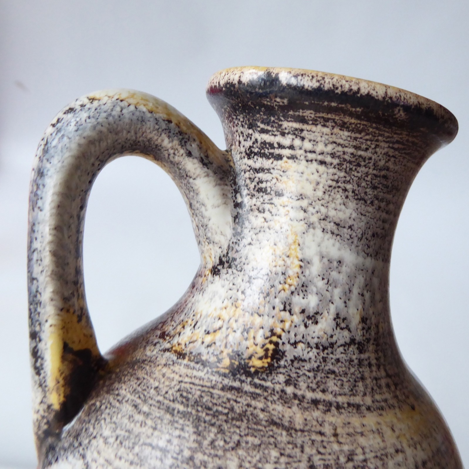 Vintage Ilkra West German ceramic vase 2028/15, brown beige 1960s 1970s retro - Image 13