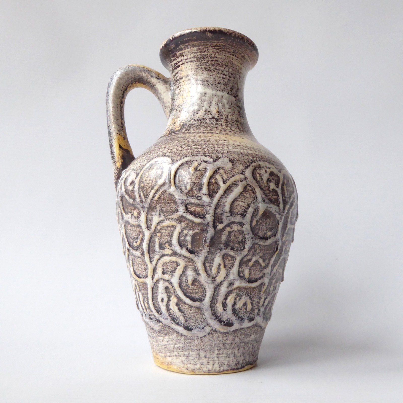 Vintage Ilkra West German ceramic vase 2028/15, brown beige 1960s 1970s retro - Image 5