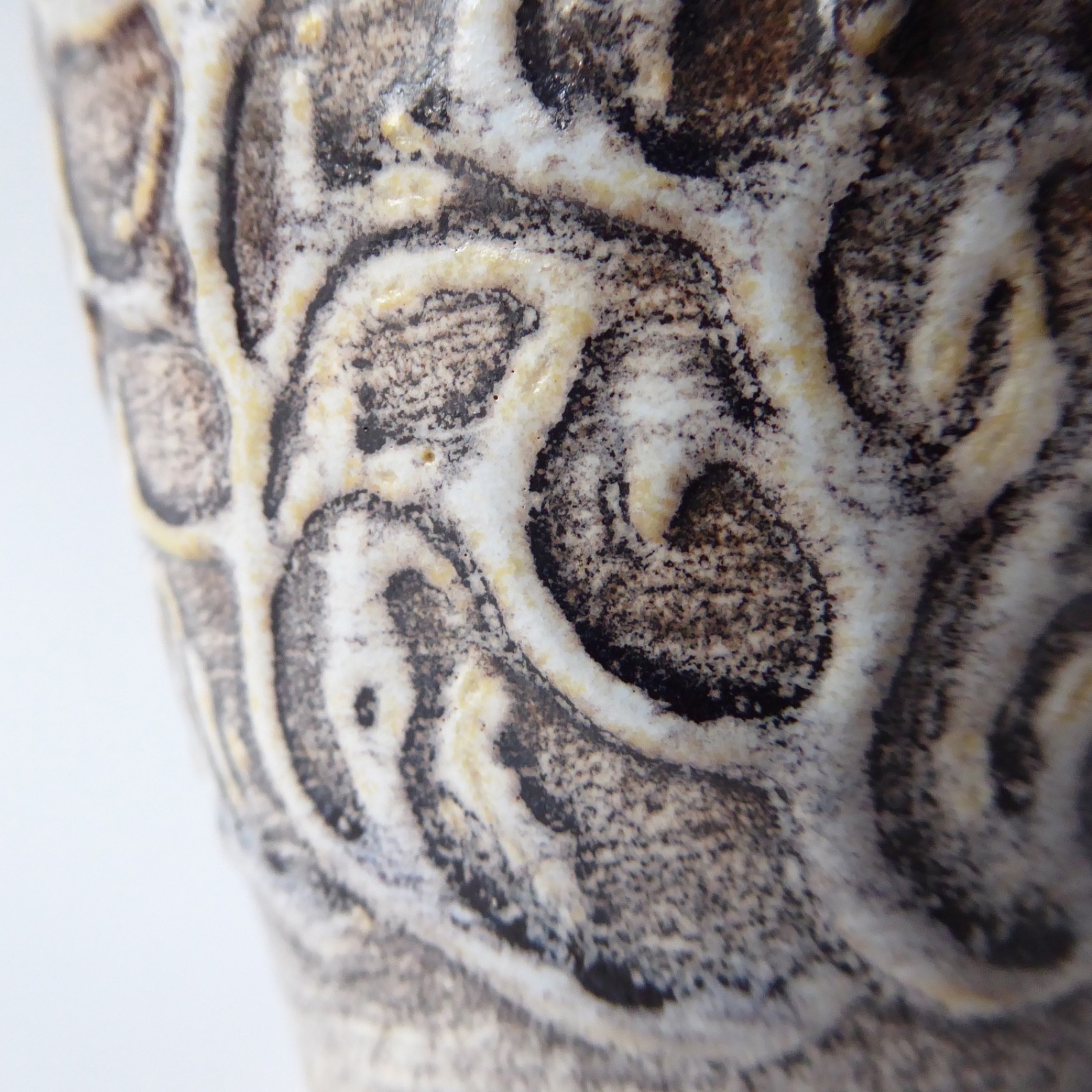 Vintage Ilkra West German ceramic vase 2028/15, brown beige 1960s 1970s retro - Image 6