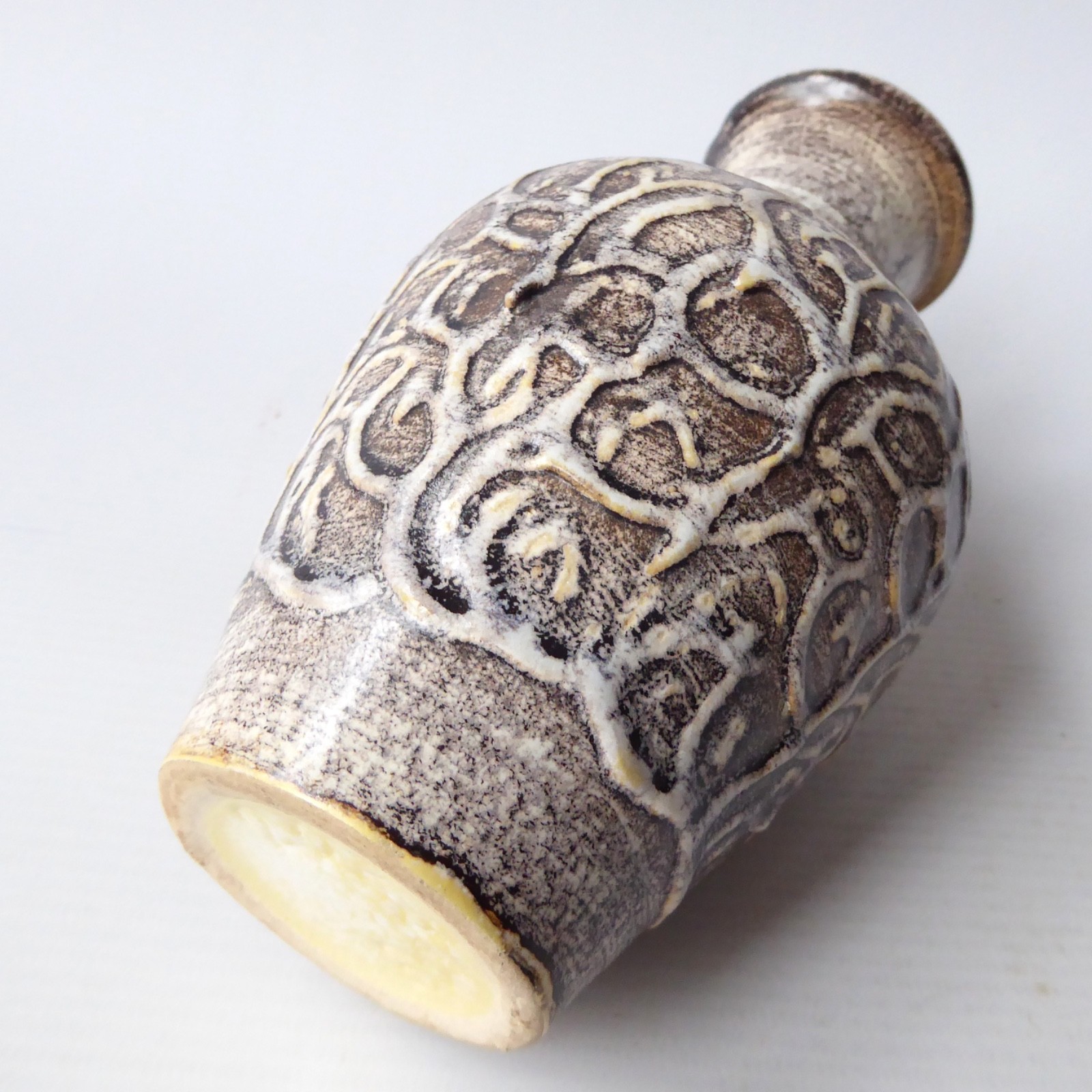 Vintage Ilkra West German ceramic vase 2028/15, brown beige 1960s 1970s retro - Image 8