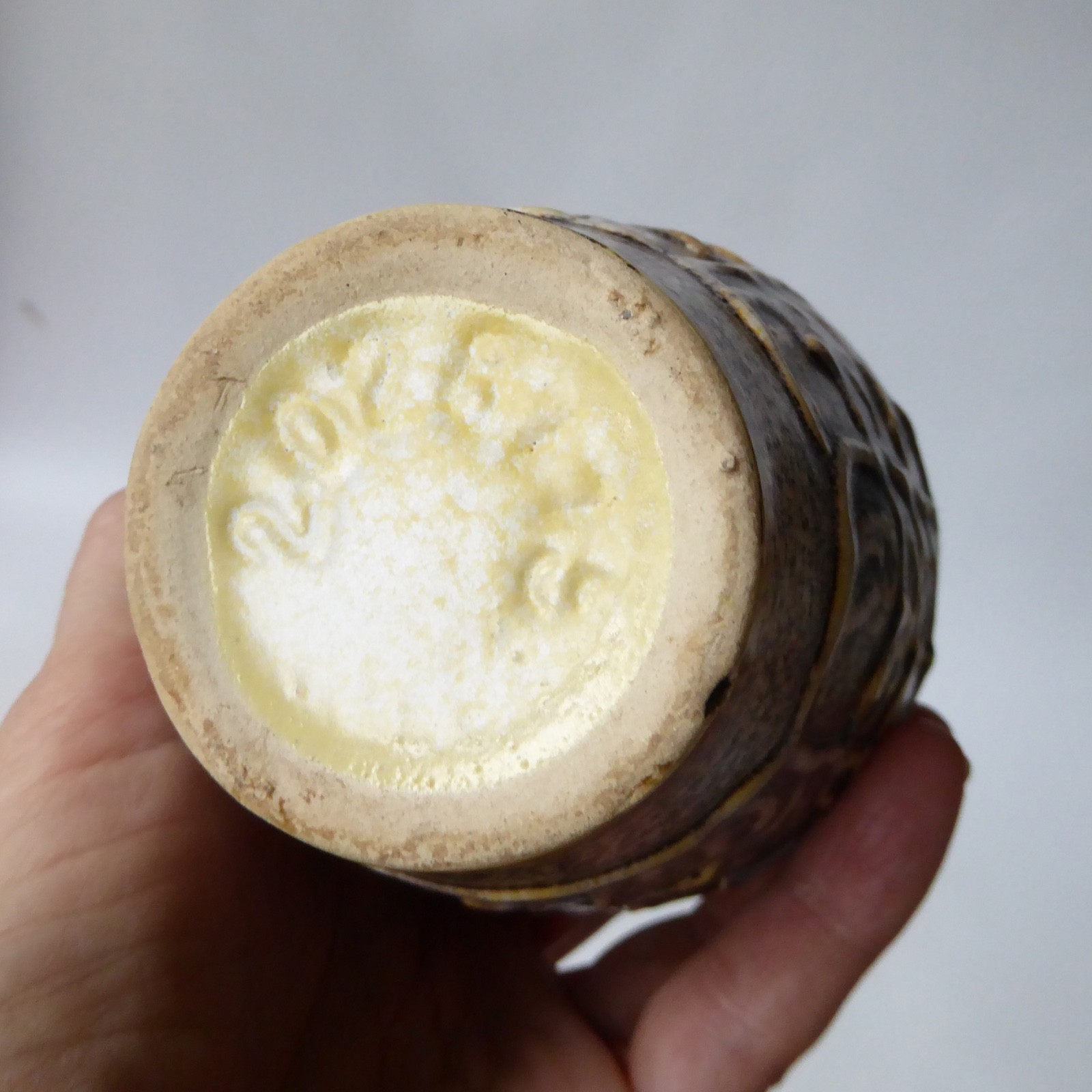 Vintage Ilkra West German ceramic vase 2028/15, brown beige 1960s 1970s retro - Image 9