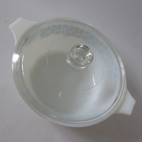 Vintage Pyrex JAJ Checkers 658 2.5 pint serving dish + lid cover 1960s casserole - Image 5