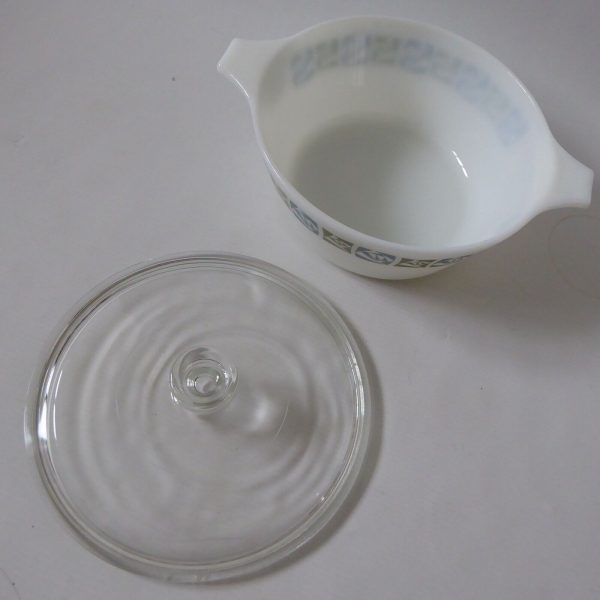 Vintage Pyrex JAJ Checkers 658 2.5 pint serving dish + lid cover 1960s casserole - Image 6