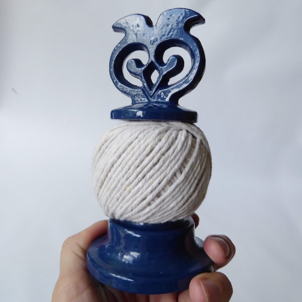 Vintage Robert Welch Victor owl string dispenser holder. Blue cast iron gadget - Image 8