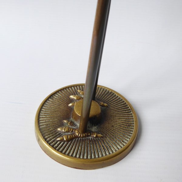 Vintage brass crane stalk figurine. Cast metal figure, stylised retro bird 1970s - Image 6