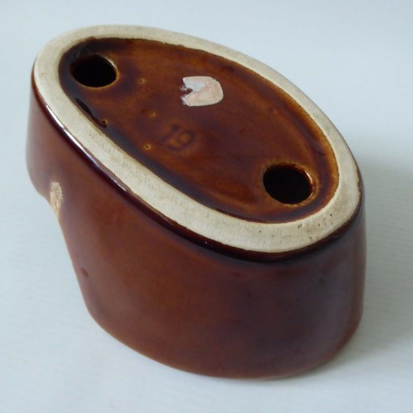 Vintage retro ceramic ashtray #19 brown drip glaze bowl, W.German/Fosters style - Image 11