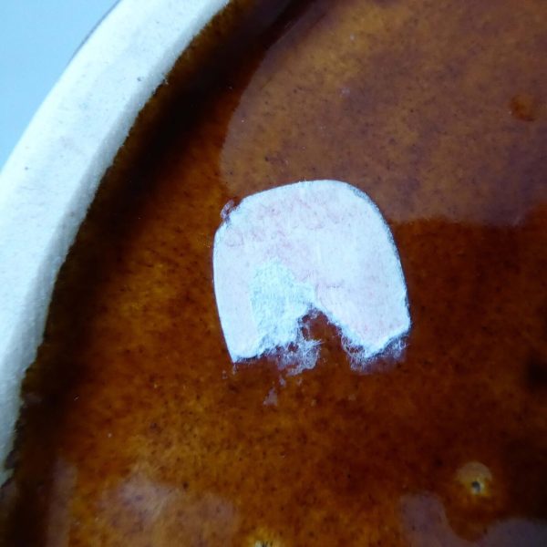 Vintage retro ceramic ashtray #19 brown drip glaze bowl, W.German/Fosters style - Image 12