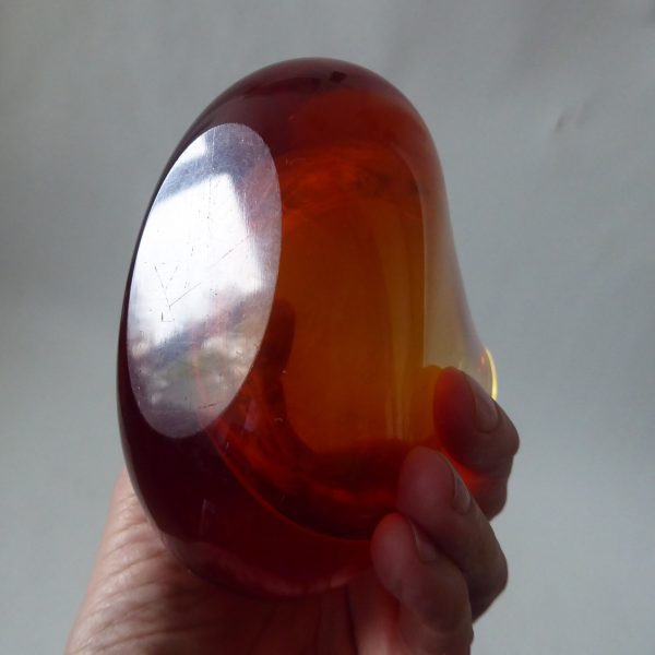 Whitefriars hambone 5.5" 9656 art glass vase, Gold FLC full lead crystal, 1980 - Image 9