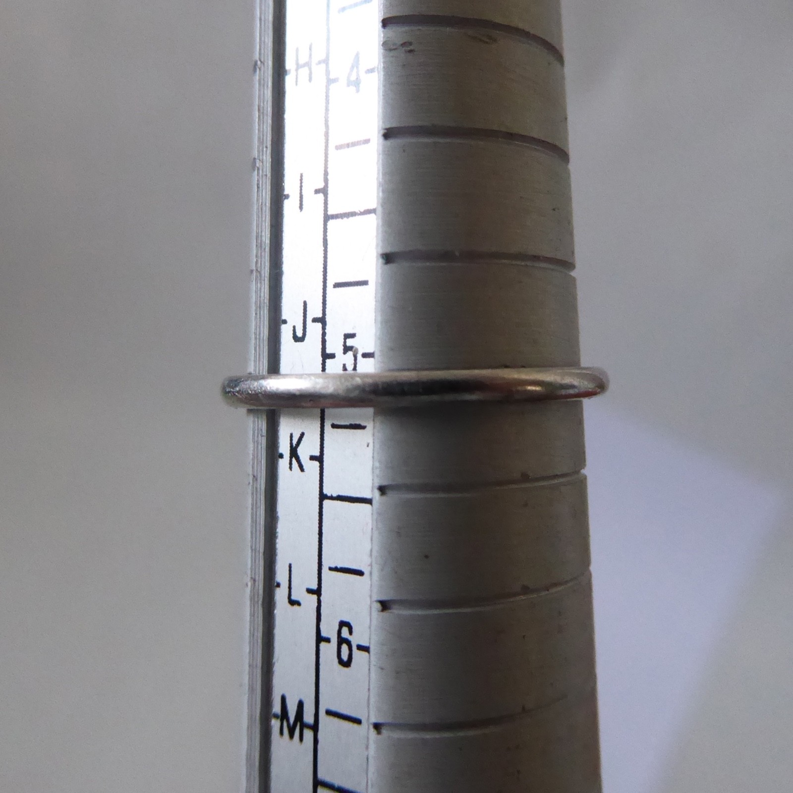 1.5mm court slim vintage sterling 925 silver ring, size J, hallmarked. Wedding - Image 6