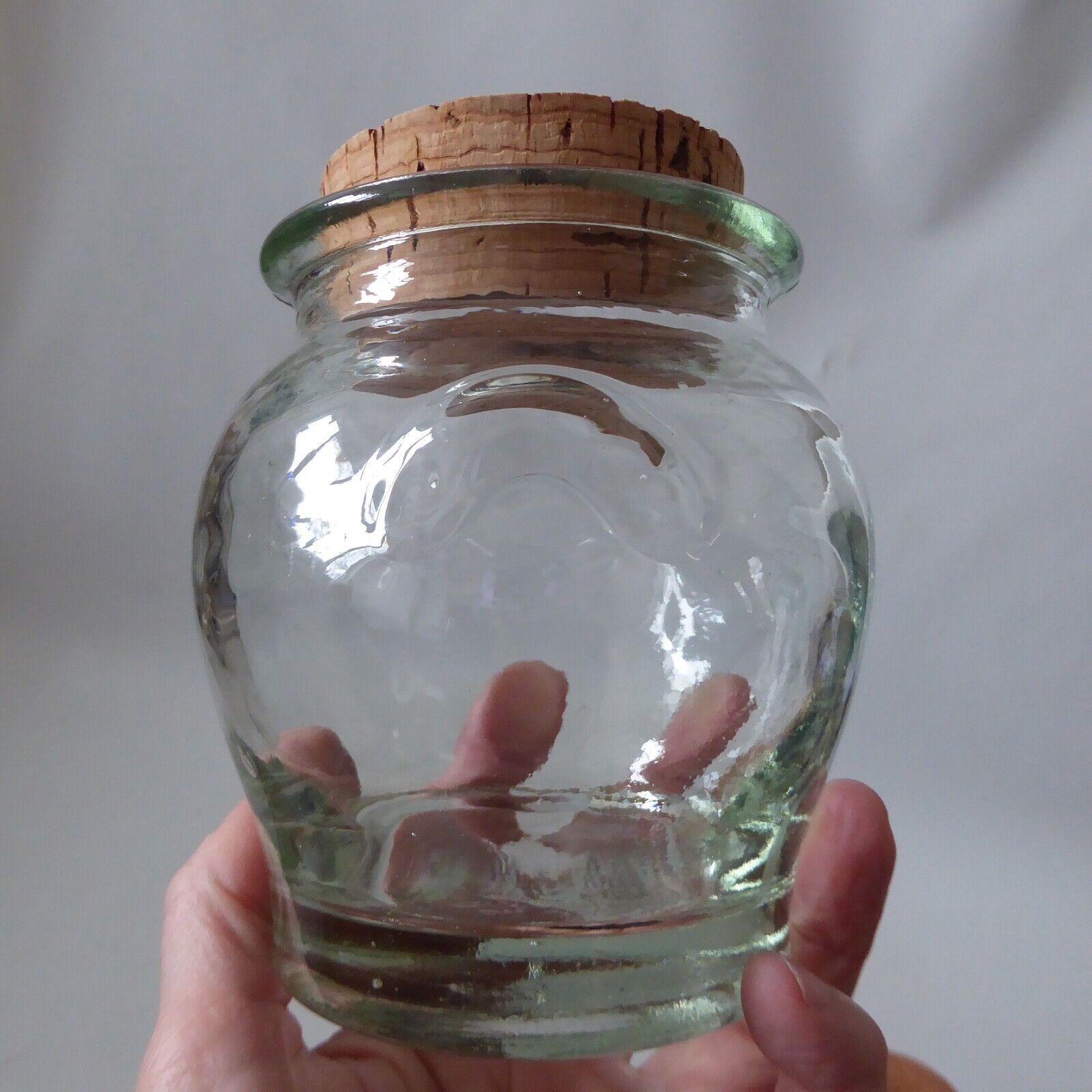 2 vintage glass jars & cork stoppers. Ben Rickert, made in Spain, recycled glass - Image 14