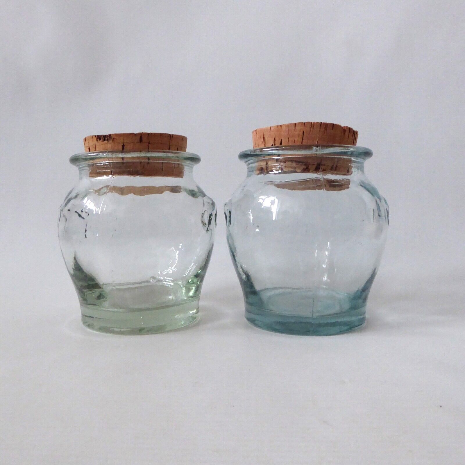 2 vintage glass jars & cork stoppers. Ben Rickert, made in Spain, recycled glass - Image 3