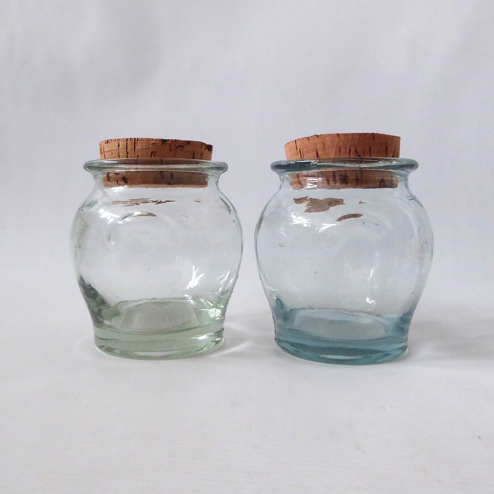 2 vintage glass jars & cork stoppers. Ben Rickert, made in Spain, recycled glass - Image 4
