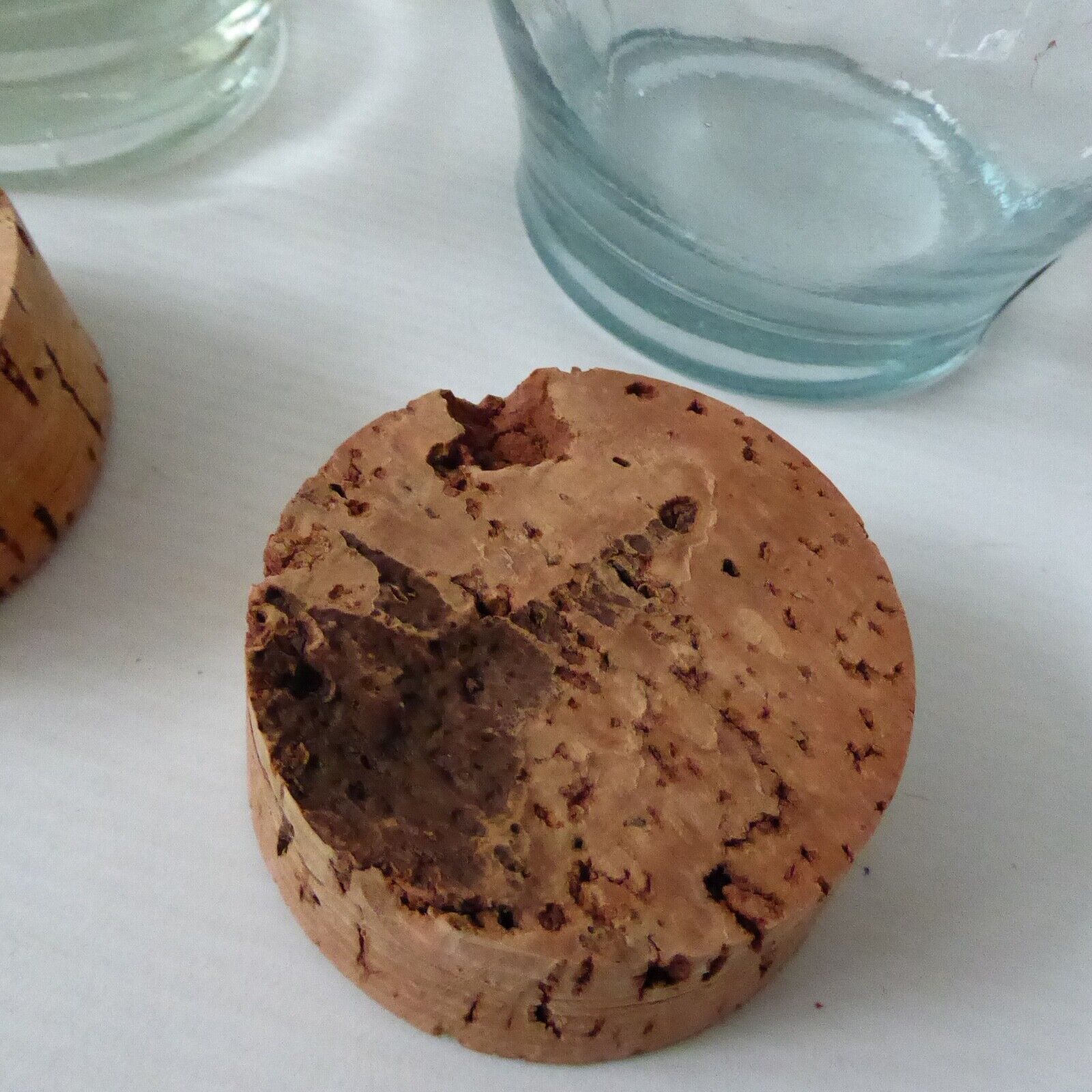 2 vintage glass jars & cork stoppers. Ben Rickert, made in Spain, recycled glass - Image 7