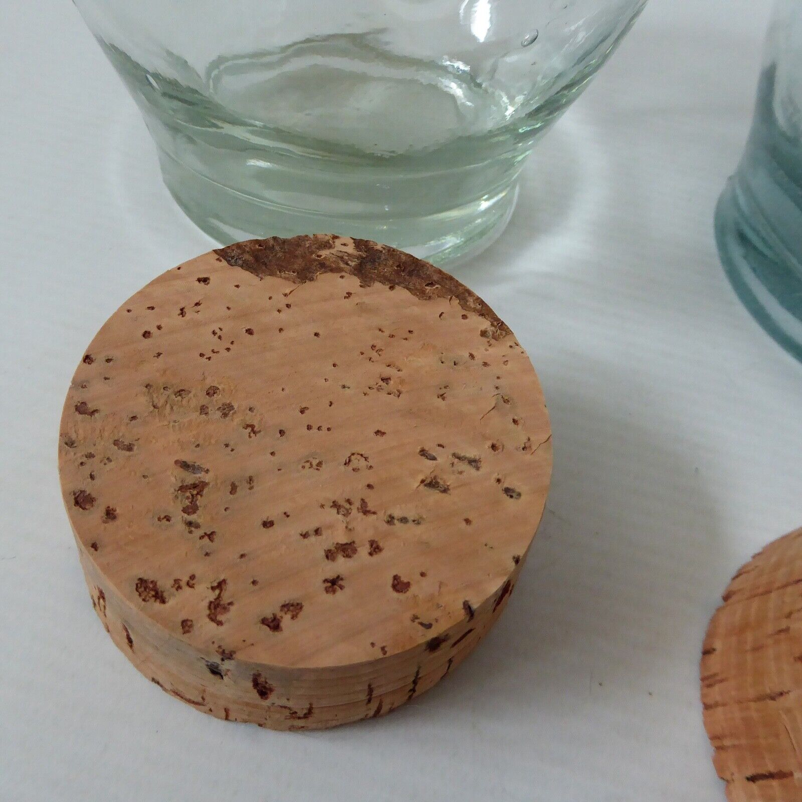 2 vintage glass jars & cork stoppers. Ben Rickert, made in Spain, recycled glass - Image 8