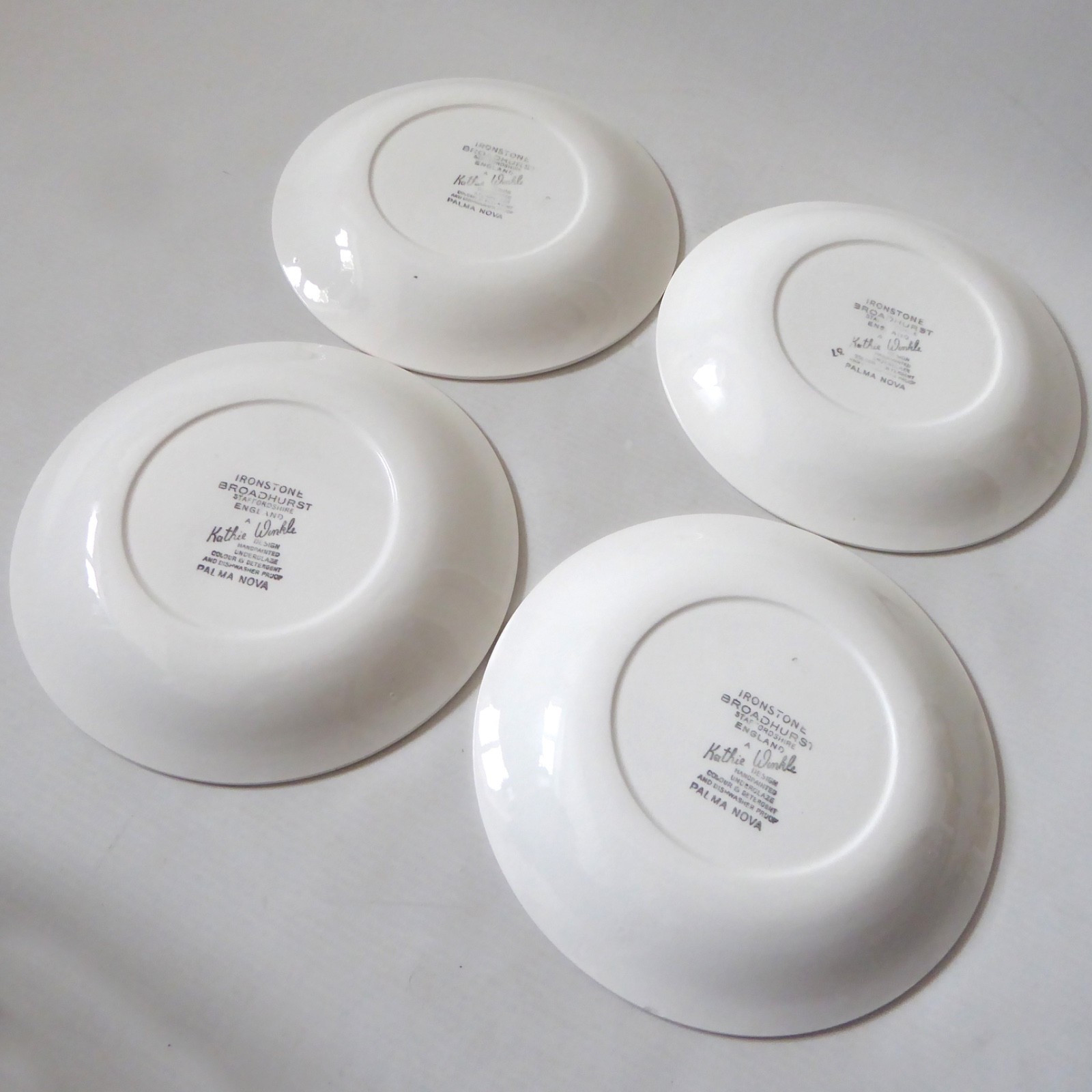 4 Kathie Winkle Palma Nova 6.5" side plates Broadhurst vintage ceramic ironstone - Image 7