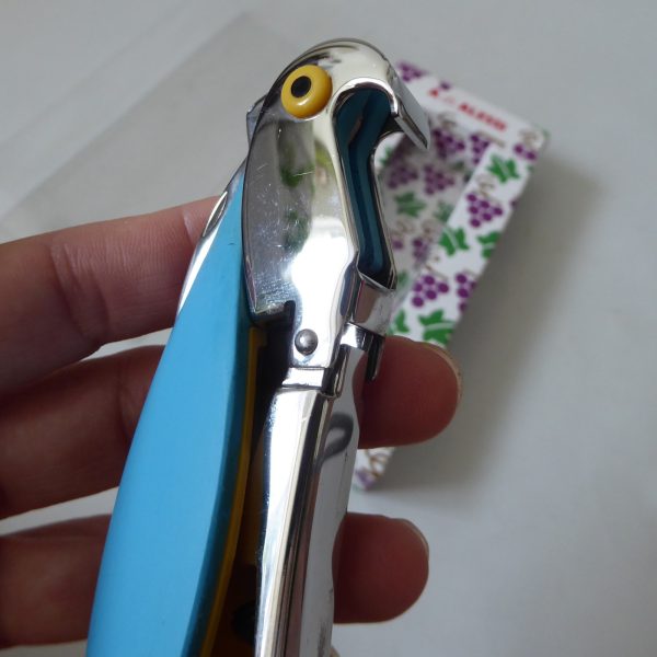 Alessi Parrot sommelier corkscrew, A. Mendini 2005. Blue yellow boxed. Barware - Image 11