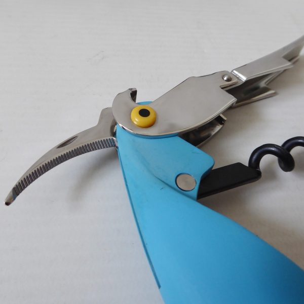 Alessi Parrot sommelier corkscrew, A. Mendini 2005. Blue yellow boxed. Barware - Image 14