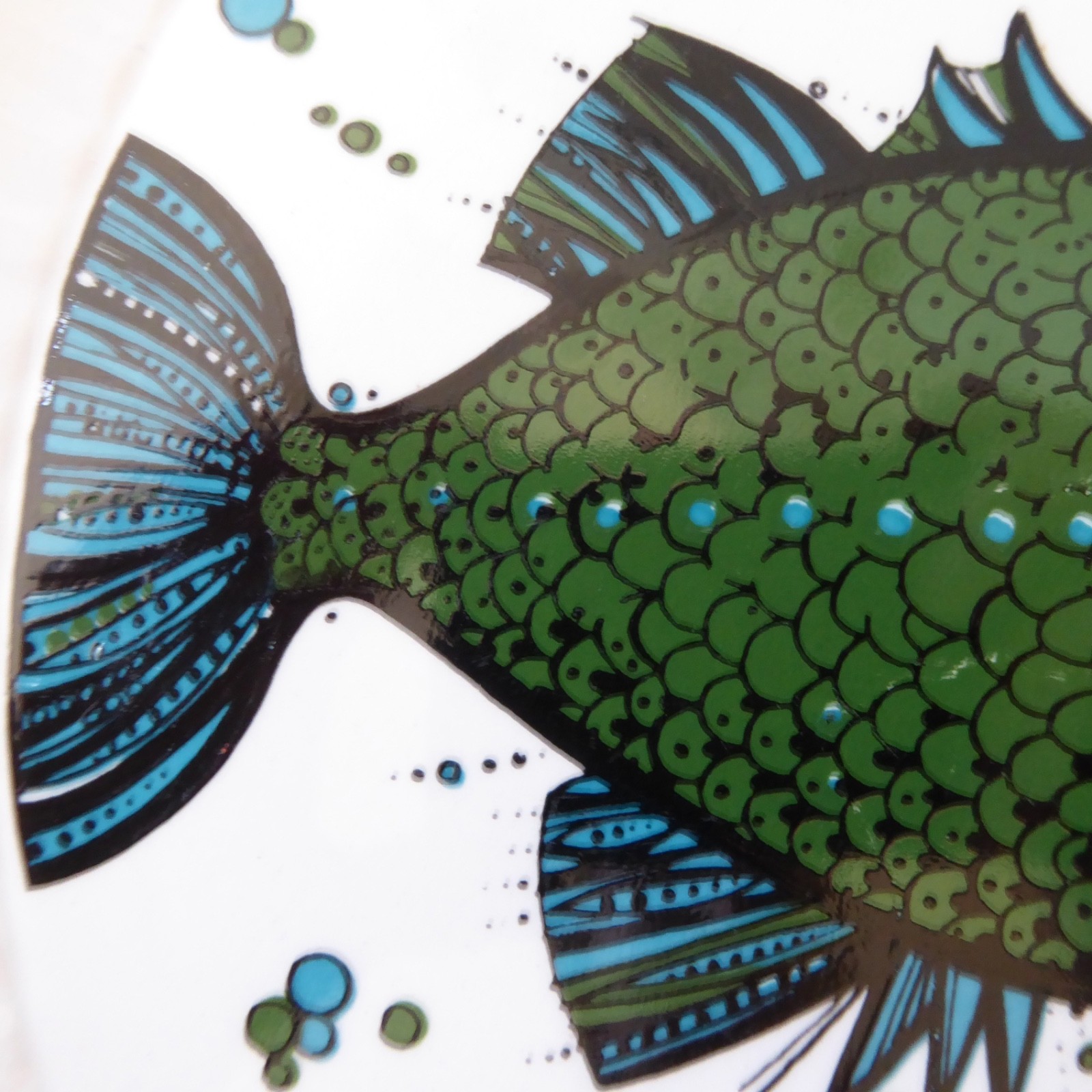 Aquarius fish series Washington Pottery ironstone oval plate platter, beefeater - Image 6