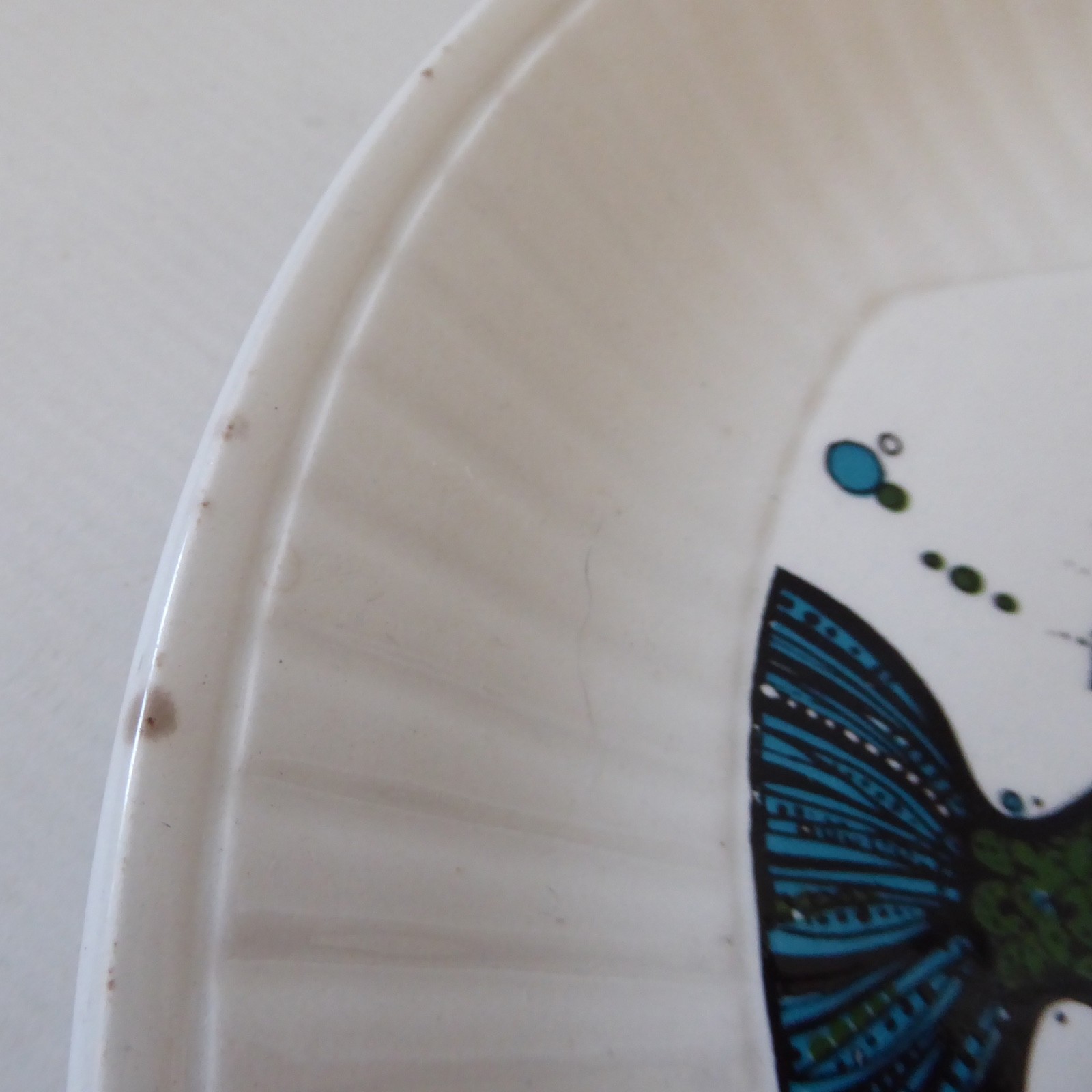 Aquarius fish series Washington Pottery ironstone oval plate platter, beefeater - Image 10