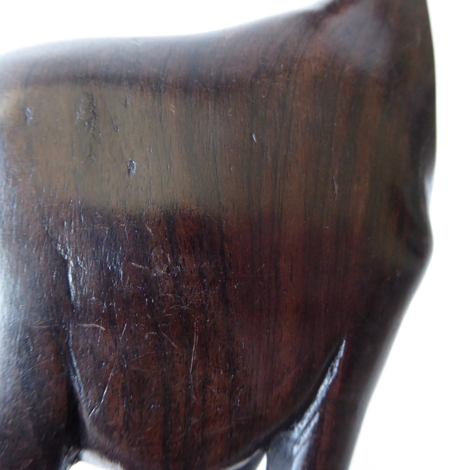 Black wood African gazelle antelope. Modernist sculpture, hand carved figurine - Image 14