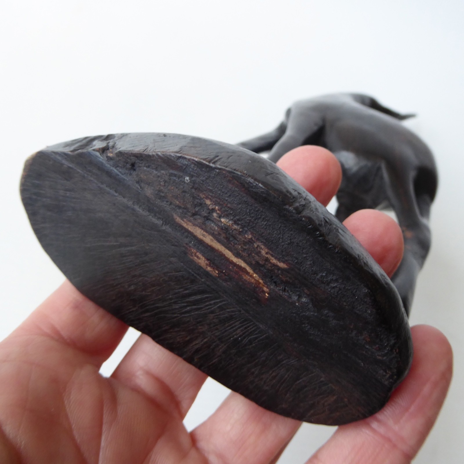 Black wood African gazelle antelope. Modernist sculpture, hand carved figurine - Image 17