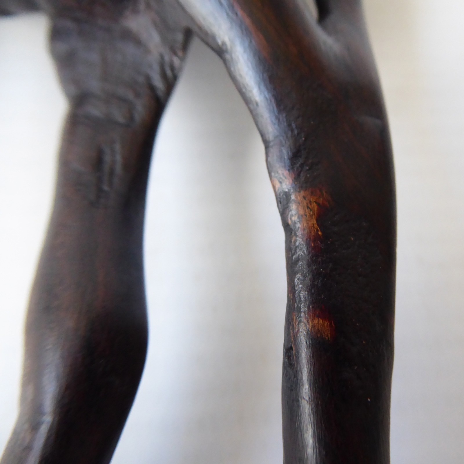 Black wood African gazelle antelope. Modernist sculpture, hand carved figurine - Image 18