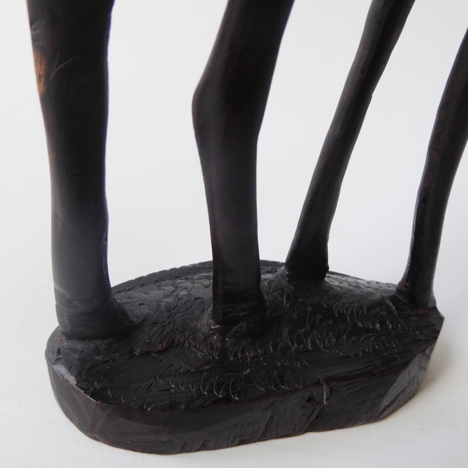 Black wood African gazelle antelope. Modernist sculpture, hand carved figurine - Image 5