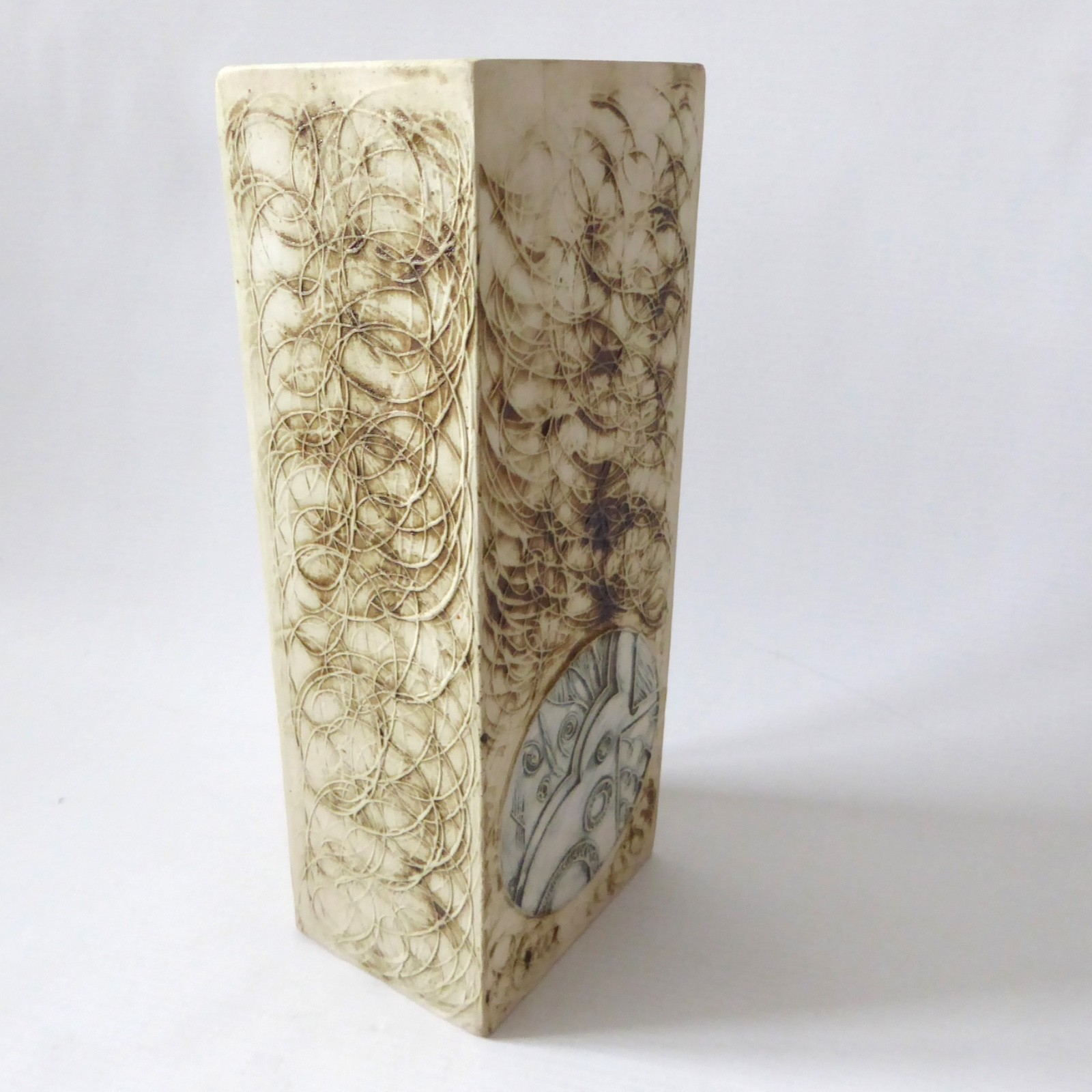Carn Pottery rectangular tall block vase, John Beusmans #37. 1970s vintage retro - Image 7