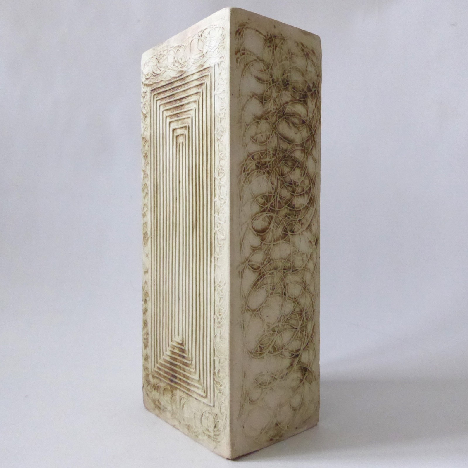 Carn Pottery rectangular tall block vase, John Beusmans #37. 1970s vintage retro - Image 8