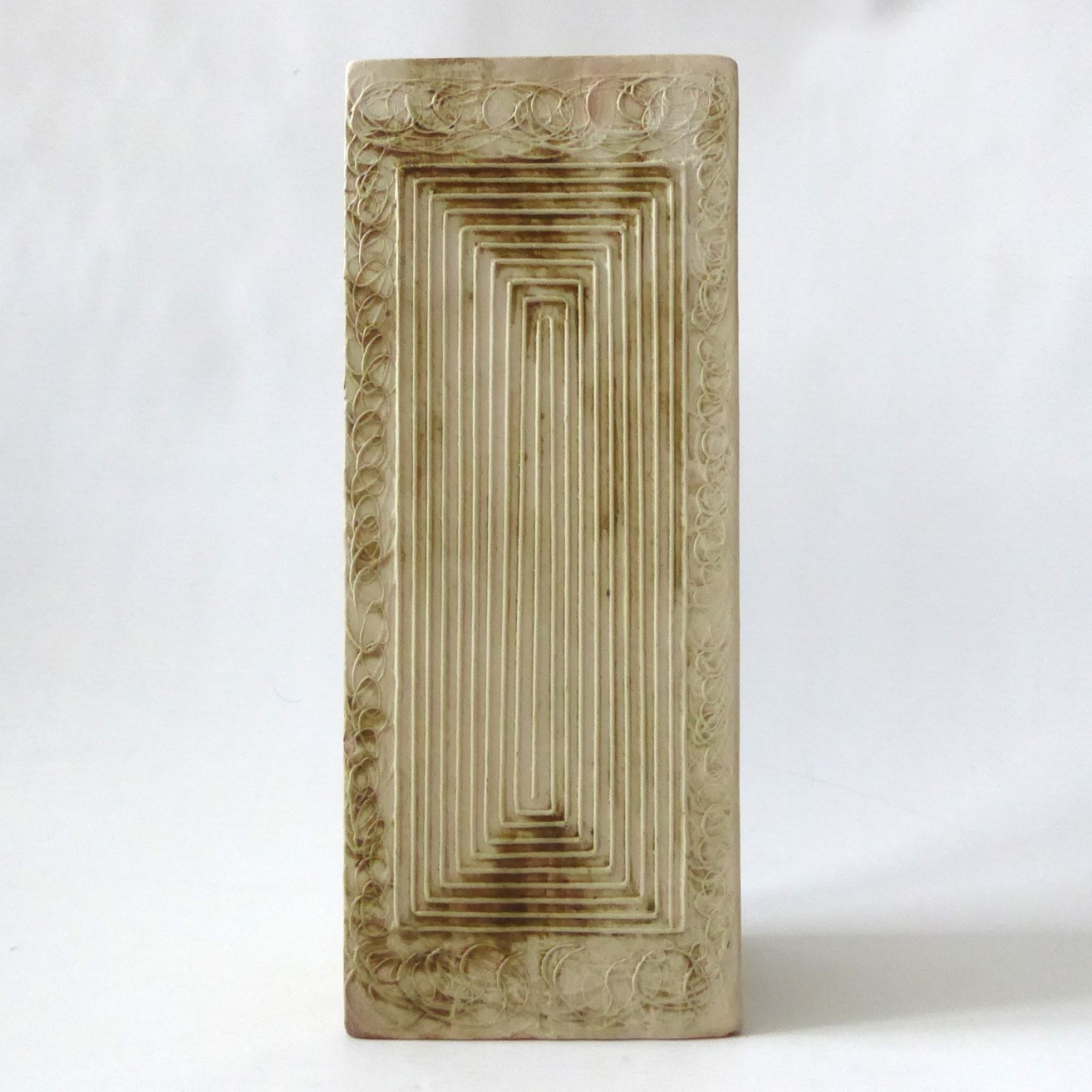 Carn Pottery rectangular tall block vase, John Beusmans #37. 1970s vintage retro - Image 9