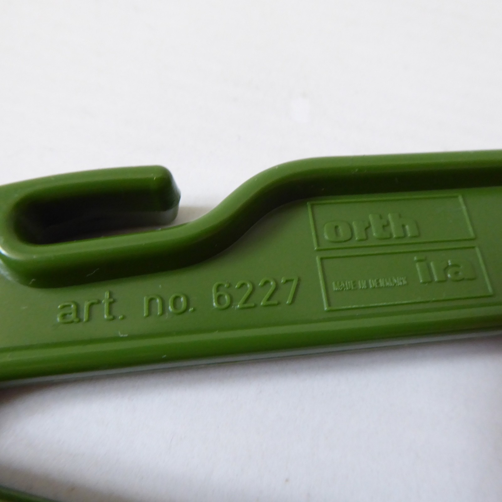 Danish Orth Ira olive khaki green vintage clothes coat hanger, 1970s 1980 retro - Image 6