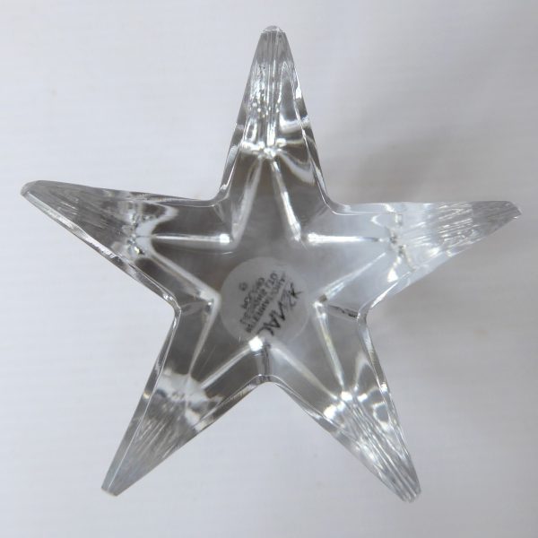 Dansk Designs art glass crystal star paperweight, ornamental clear block. Poland - Image 11