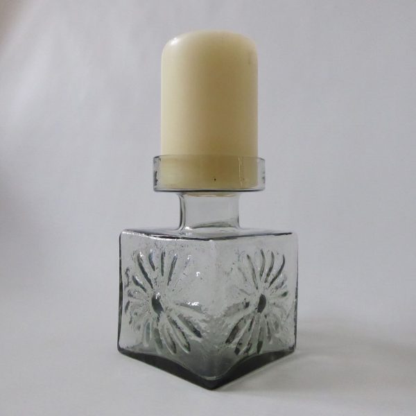 Dartington Frank Thrower FT60 Midnight grey art glass vase. 1960s vintage crystl - Image 5
