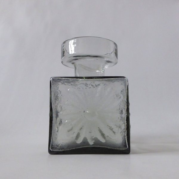 Dartington Frank Thrower FT60 Midnight grey art glass vase. 1960s vintage crystl - Image 6