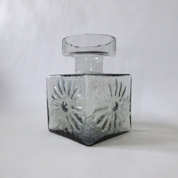 Dartington Frank Thrower FT60 Midnight grey art glass vase. 1960s vintage crystl - Image 10