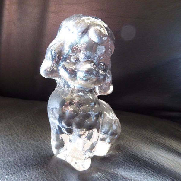 Eda Kristall, Nya Glasbruket Sweden art glass Poodle dog paperweight figurine - Image 11