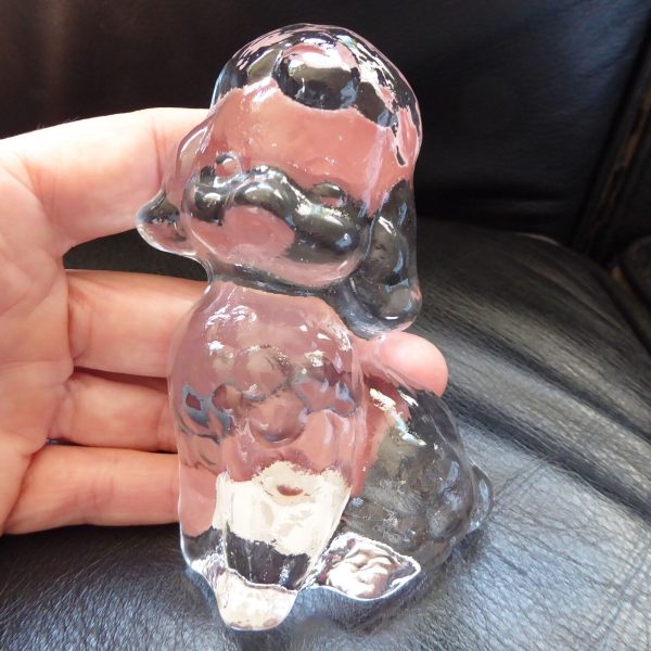Eda Kristall, Nya Glasbruket Sweden art glass Poodle dog paperweight figurine - Image 12