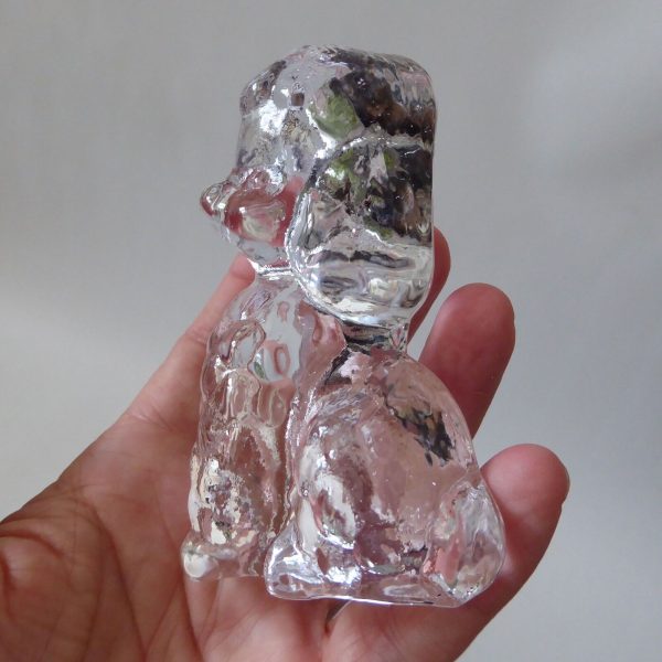 Eda Kristall, Nya Glasbruket Sweden art glass Poodle dog paperweight figurine - Image 6