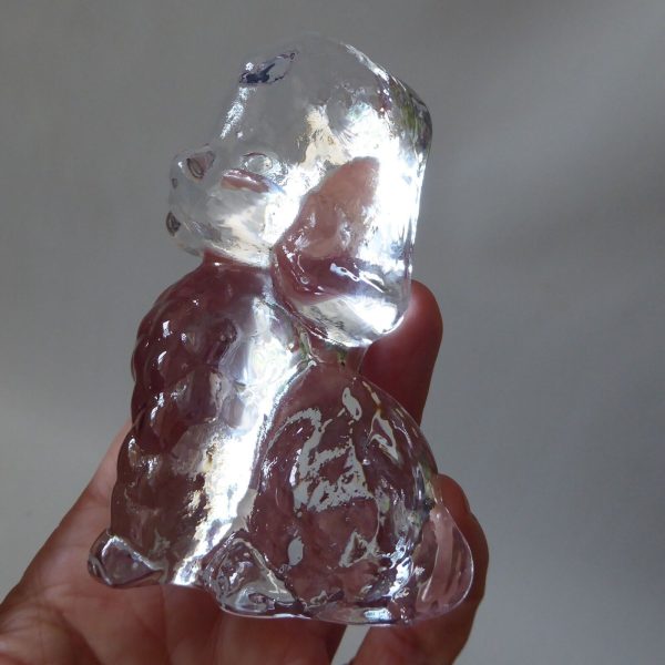Eda Kristall, Nya Glasbruket Sweden art glass Poodle dog paperweight figurine - Image 7