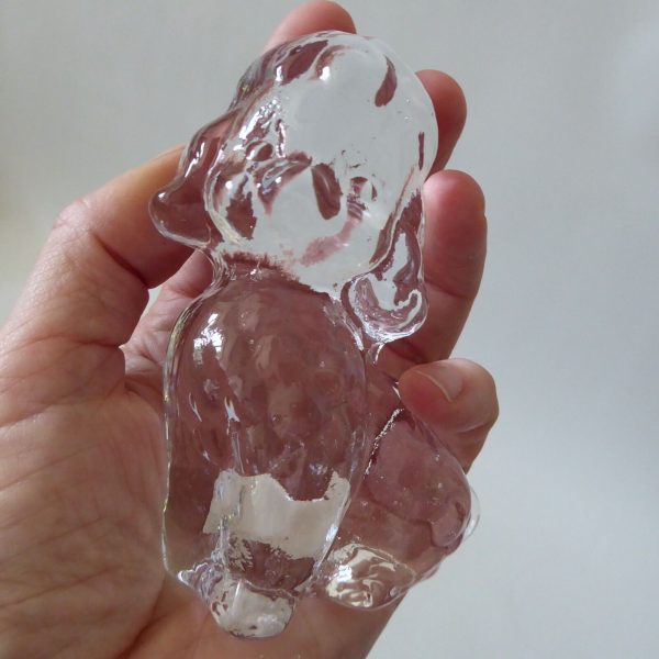 Eda Kristall, Nya Glasbruket Sweden art glass Poodle dog paperweight figurine - Image 8