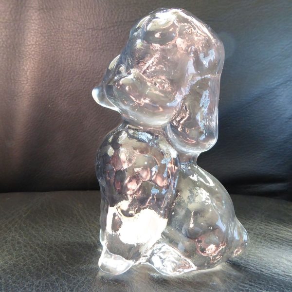 Eda Kristall, Nya Glasbruket Sweden art glass Poodle dog paperweight figurine - Image 10