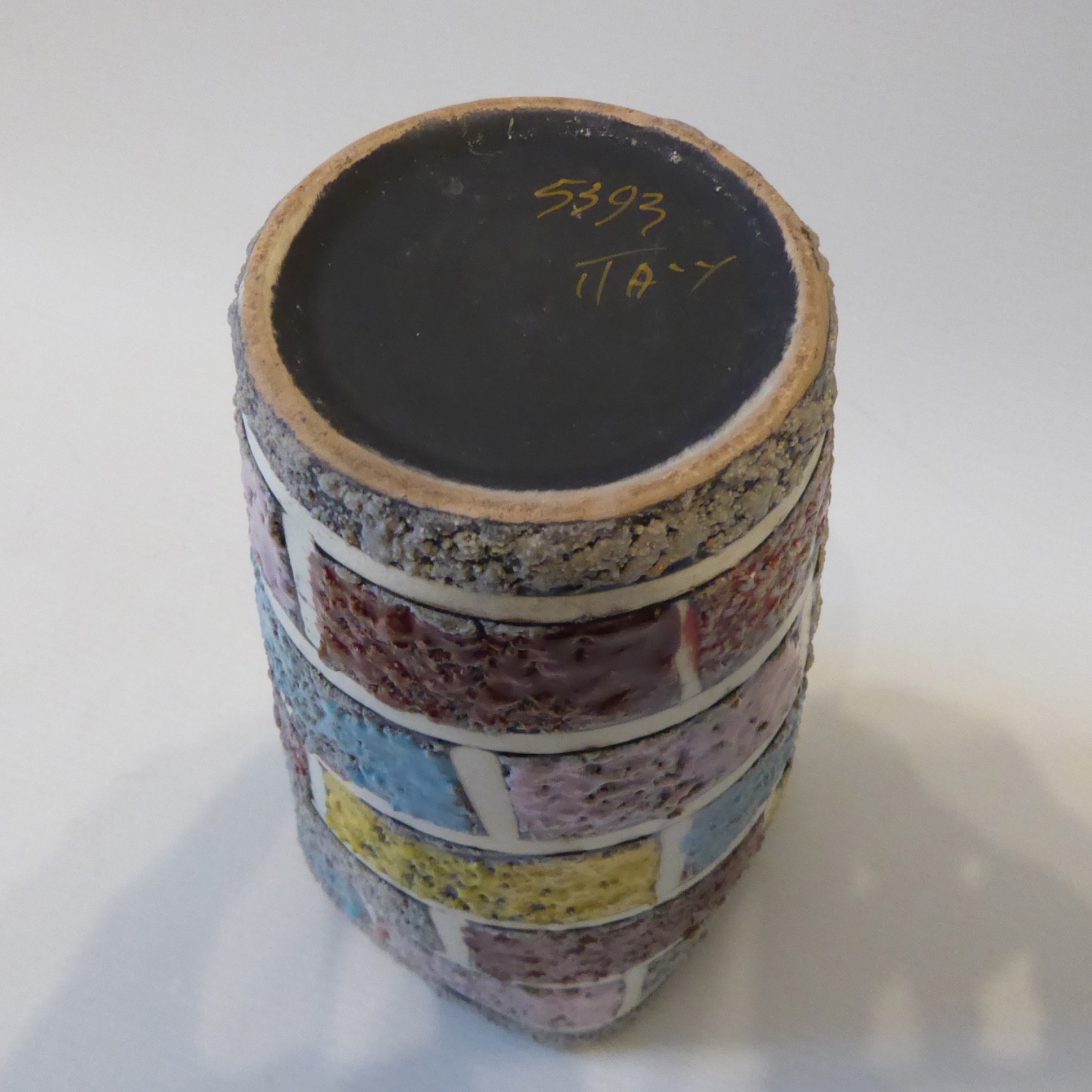 Fratelli Fanciullacci 1960s Italian pottery brick vase, Mid century modern, 5393 - Image 13