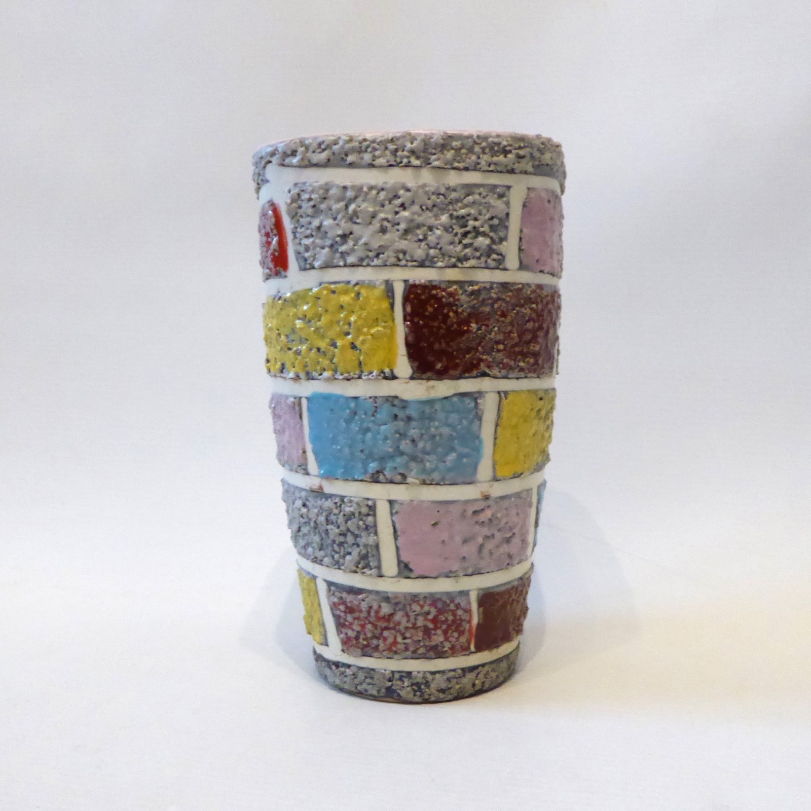 Fratelli Fanciullacci 1960s Italian pottery brick vase, Mid century modern, 5393 - Image 2