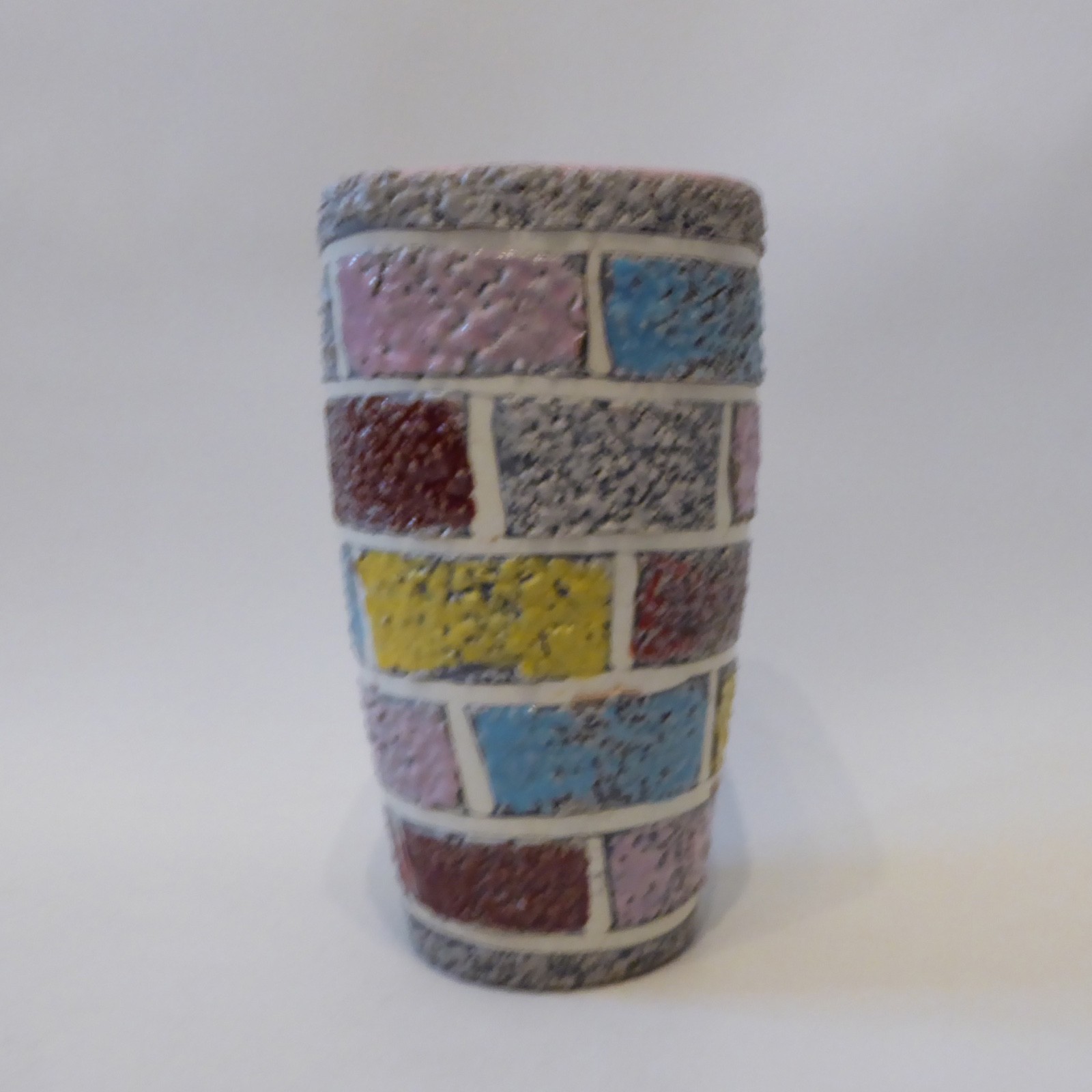 Fratelli Fanciullacci 1960s Italian pottery brick vase, Mid century modern, 5393 - Image 5