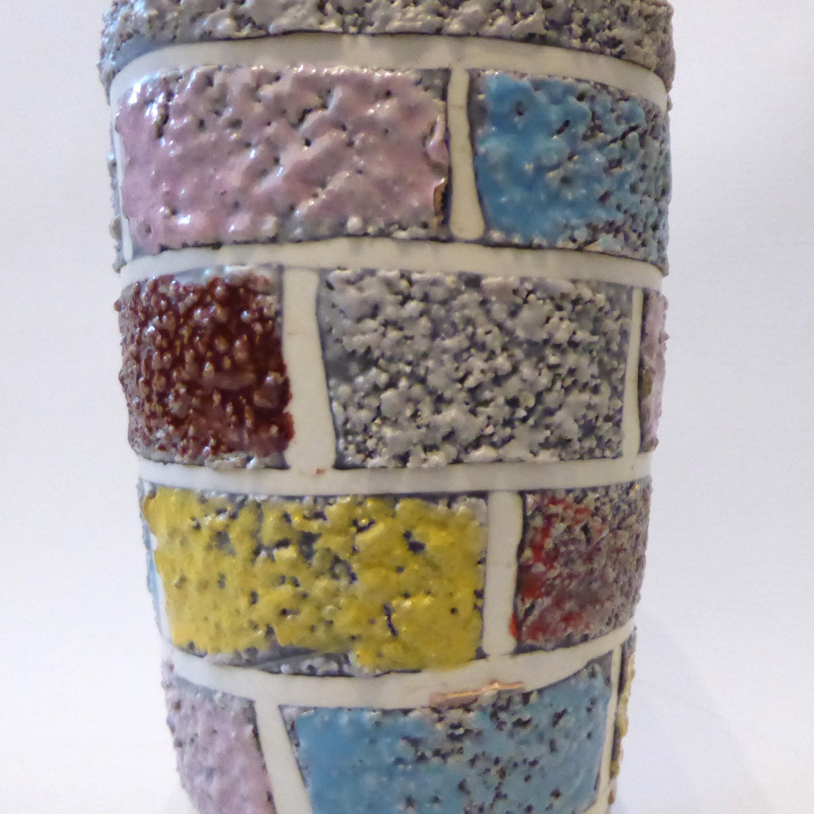 Fratelli Fanciullacci 1960s Italian pottery brick vase, Mid century modern, 5393 - Image 7