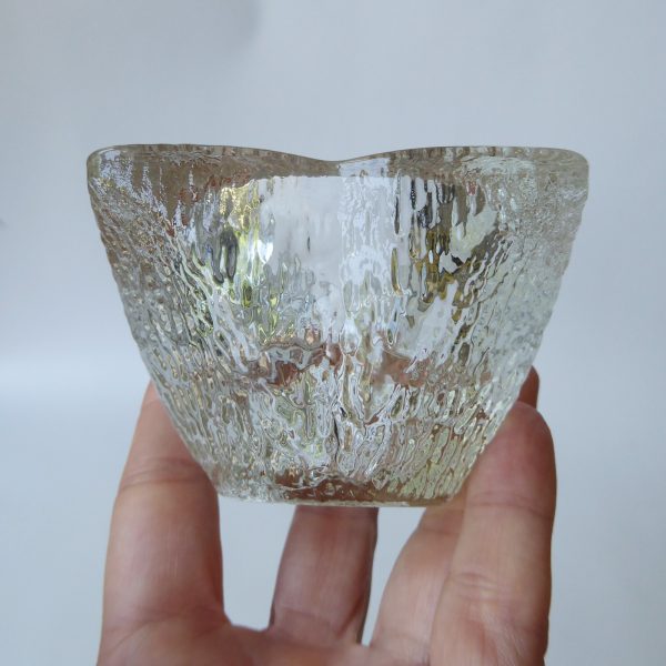 Indiana Glass votive tealight/taper dinner candle holder. Icy Scandi style retro - Image 3