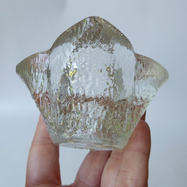 Indiana Glass votive tealight/taper dinner candle holder. Icy Scandi style retro - Image 4