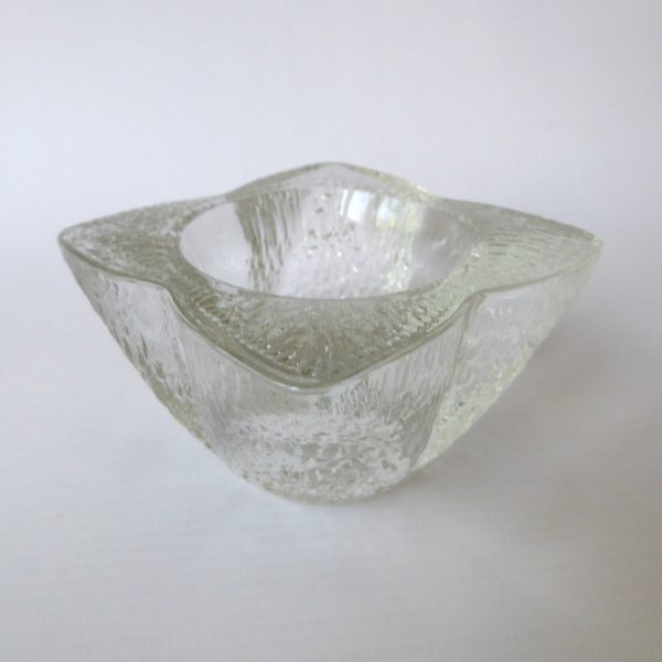 Indiana Glass votive tealight/taper dinner candle holder. Icy Scandi style retro - Image 5