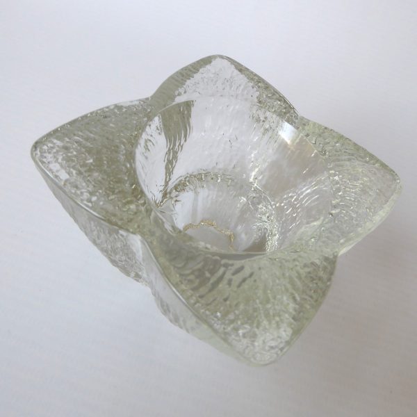 Indiana Glass votive tealight/taper dinner candle holder. Icy Scandi style retro - Image 7
