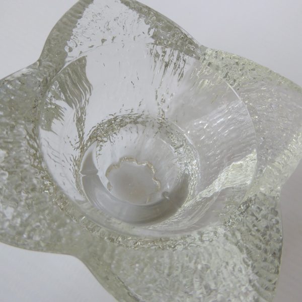 Indiana Glass votive tealight/taper dinner candle holder. Icy Scandi style retro - Image 9